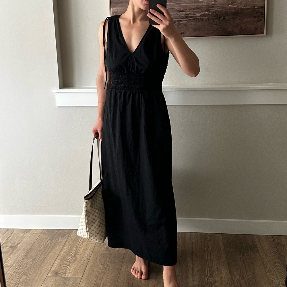 100% cotton maxi sleeveless dress